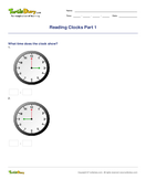 Reading Clocks Part 1 - time - First Grade