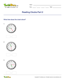 Reading Clocks Part 2 - time - Second Grade