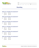 Rounding - whole-numbers - Third Grade