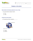 Rotation of the Earth - earth-and-its-resources - Second Grade
