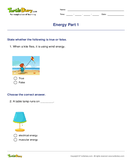 Energy Part 1 - energy - First Grade