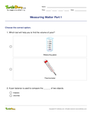 Measuring Matter Part 1 - matter - First Grade