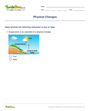 Physical Changes - matter - Fourth Grade