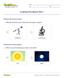 Looking Into Space Part 1 - solar-system - First Grade