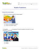 Weather Predictions - weather-and-seasons - Fifth Grade