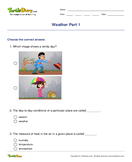 Weather Part 1 - weather-and-seasons - First Grade
